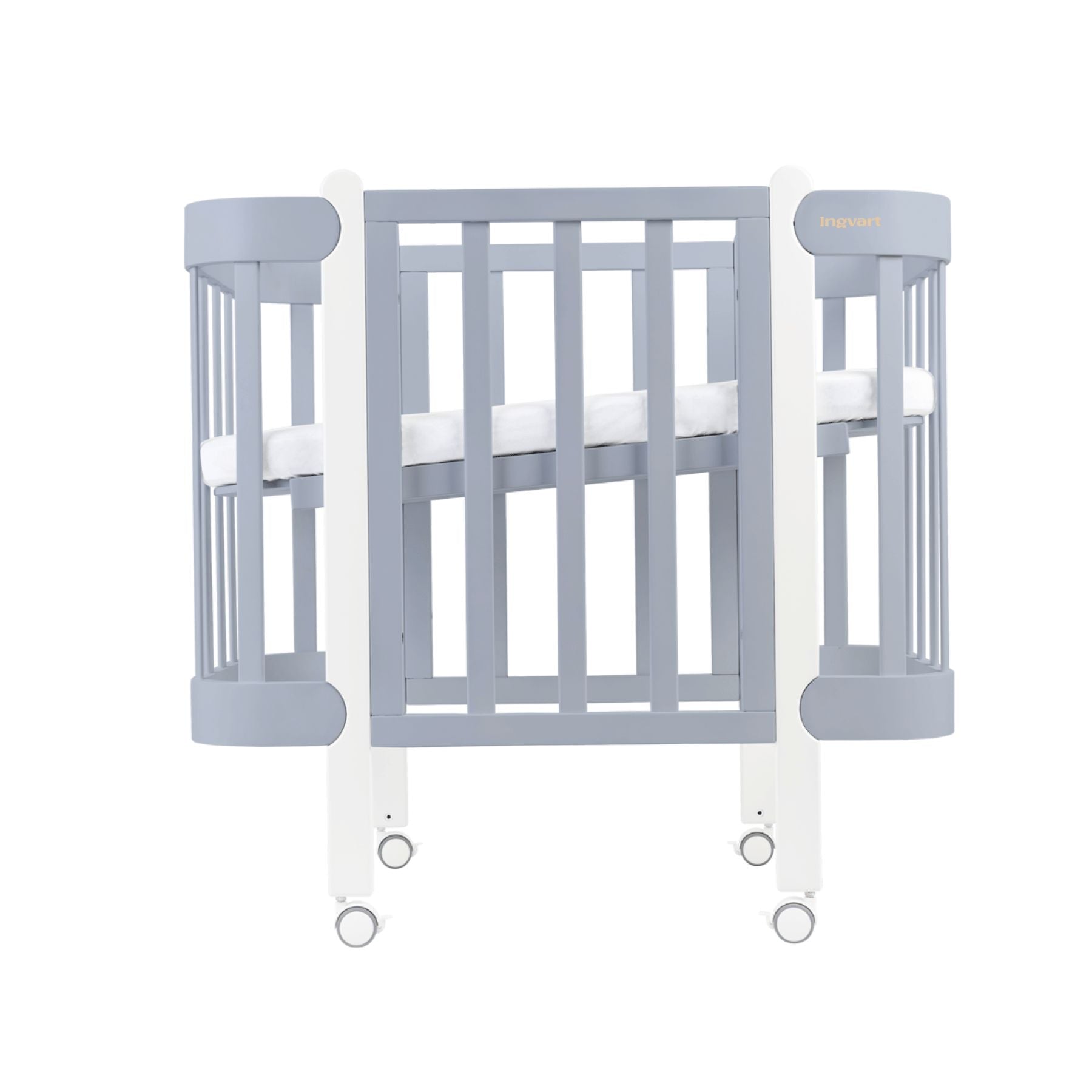 Трансформиращо Легло 5в1 Nika 60x95/60x120см Сив + Бял Ingvart