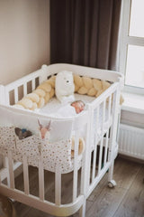 Трансформиращо Легло 5в1 Nika 60x95/60x120см Бял Ingvart