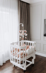 Трансформиращо Легло 5в1 Nika 60x95/60x120см Бял Ingvart
