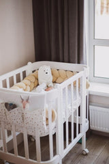 Трансформиращо Легло 5в1 Nika 60x95/60x120см Бял Ingvart