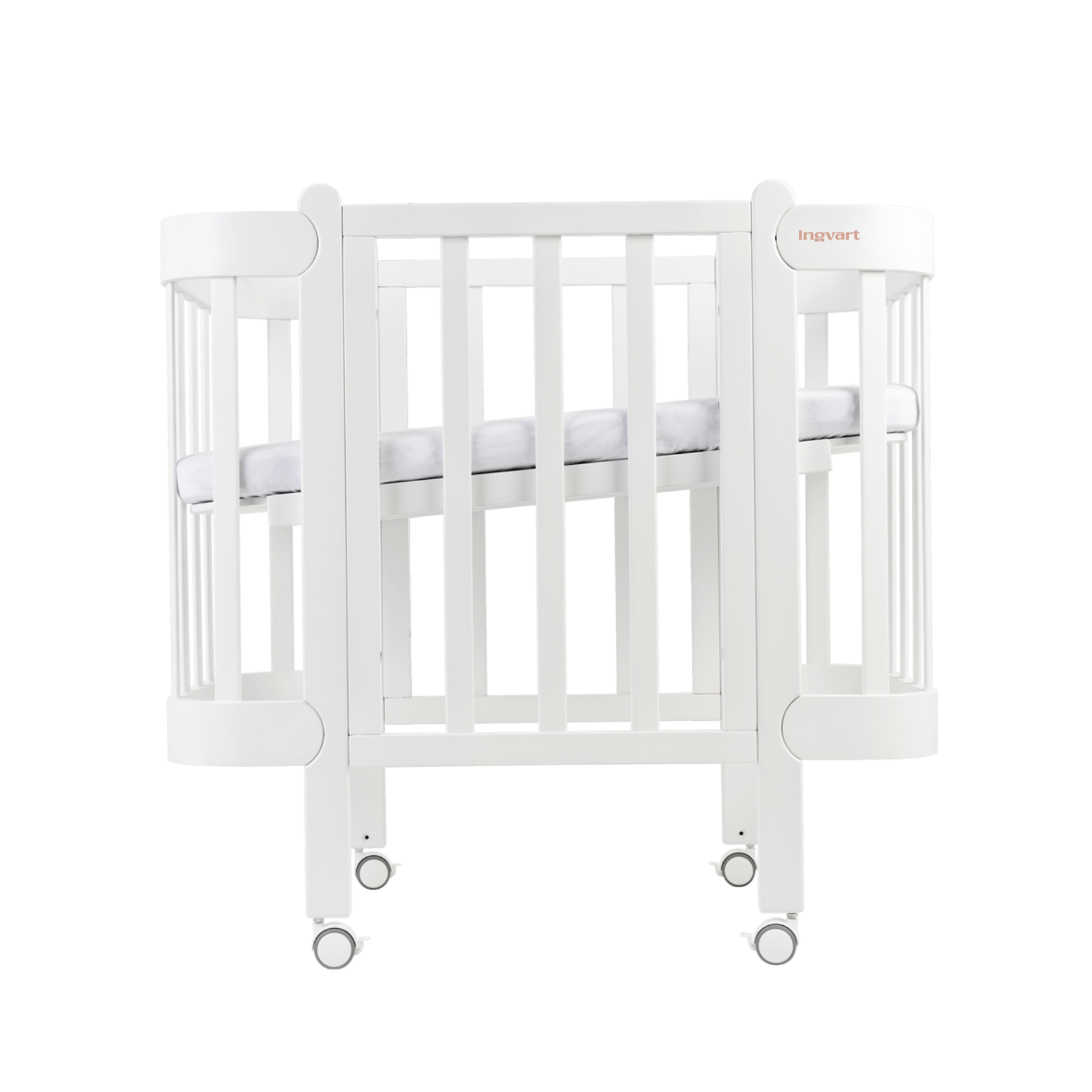Трансформиращо Легло 5в1 Nika 60x95/60x120см Бял Ingvart