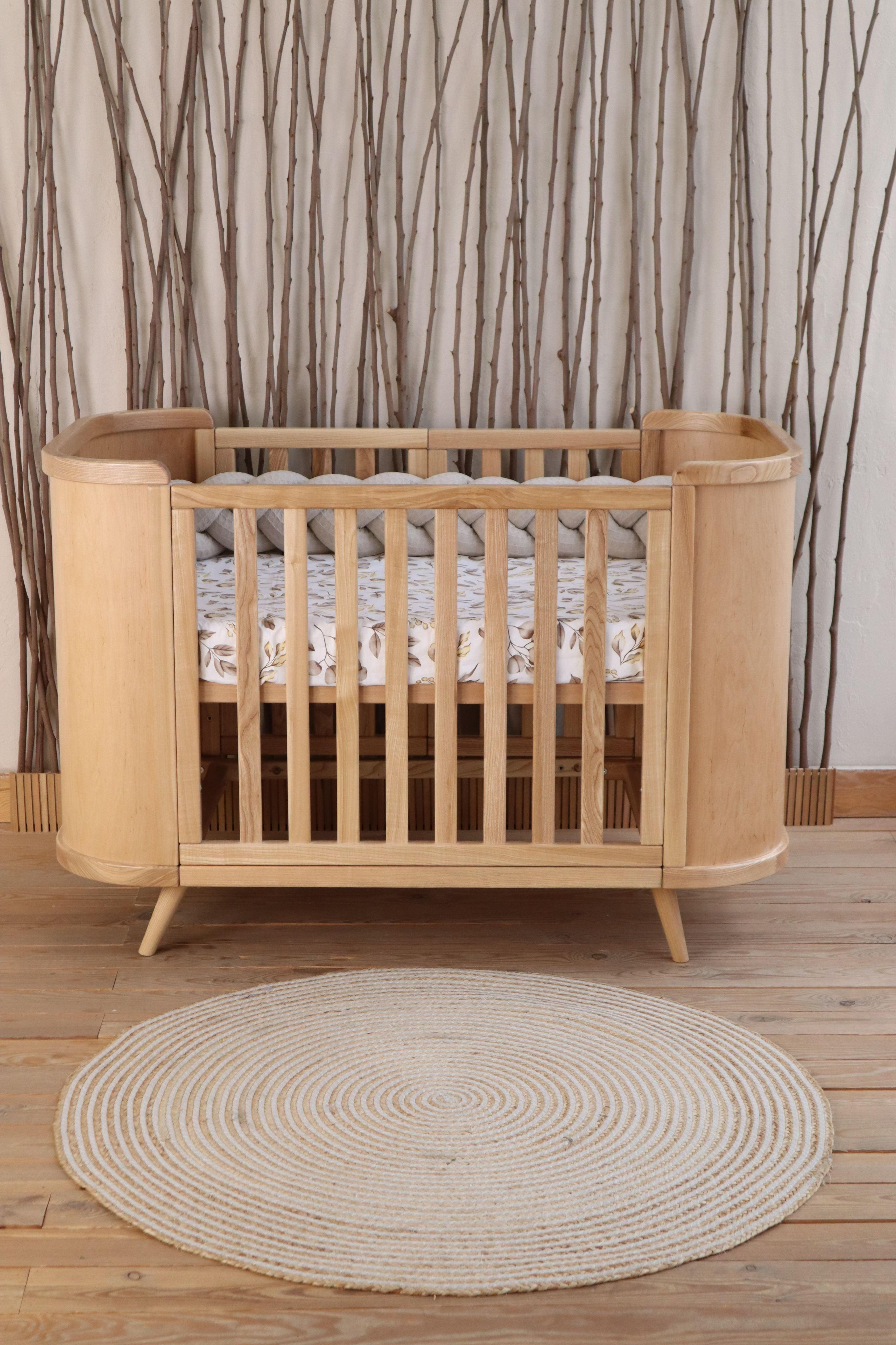 Transforming Bed 4 in 1 Boho 70x90/70x134cm Nature Ingvart