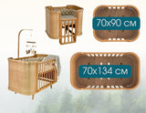 Transforming Bed 4 in 1 Boho 70x90/70x134cm Nature Ingvart