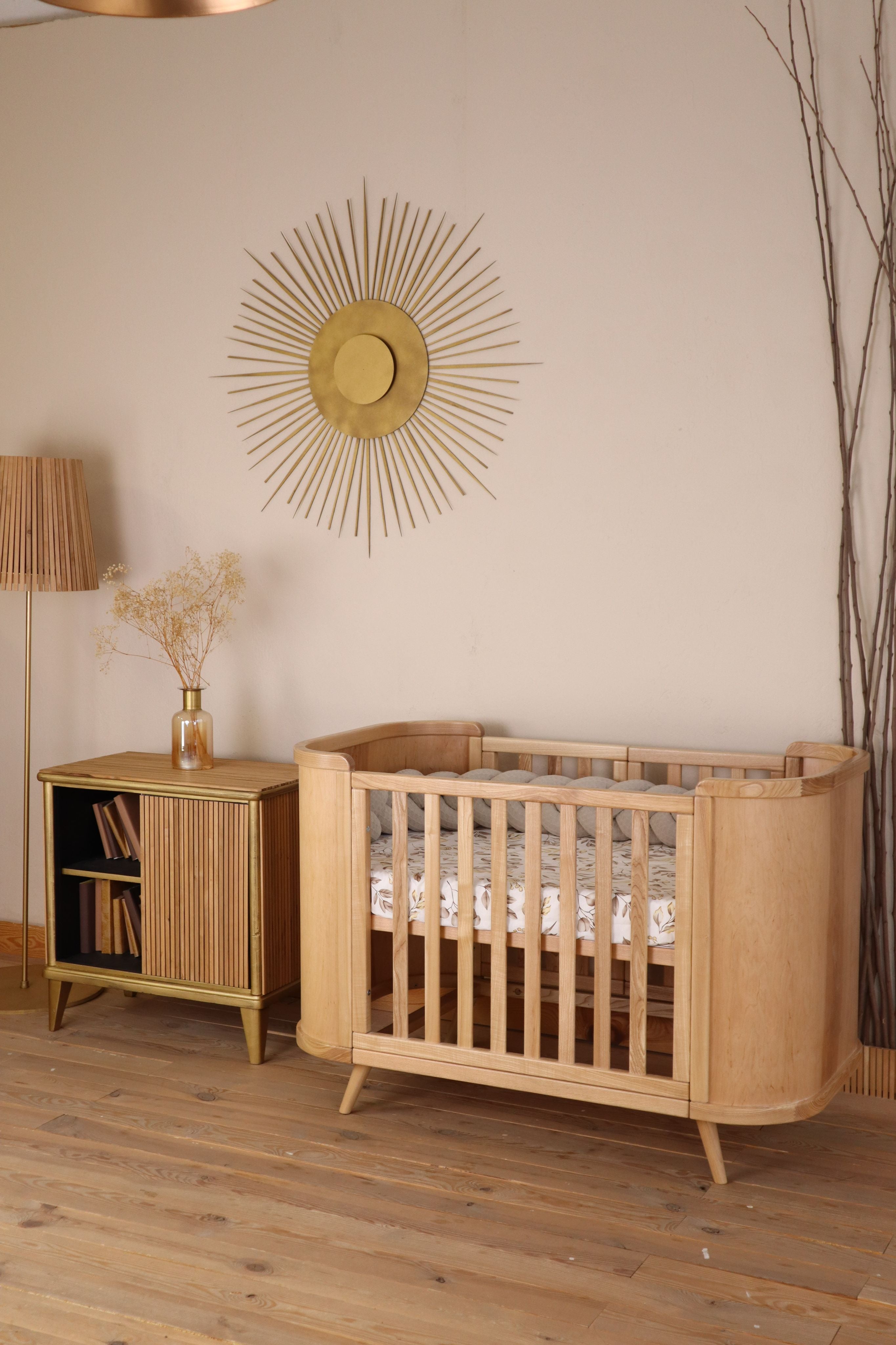 Transforming Bed 4 in 1 Boho 70x90/70x134cm Nature Ingvart
