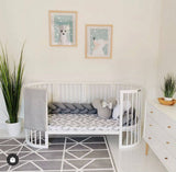 Transforming Bed 9in1 Smart 60x72/60x120/60x168cm White Ingvart