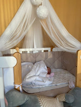 Transforming Bed 5in1 Nika 60x95/60x120cm White + Natural Ingvart