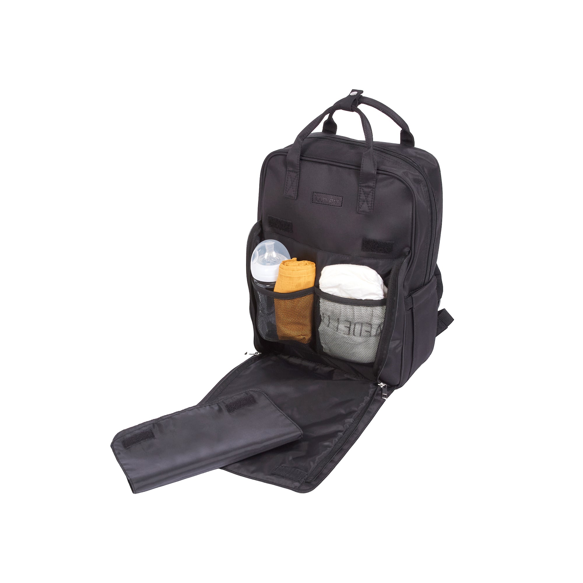 Quilted Backpack 41x30 cm Black Tineo