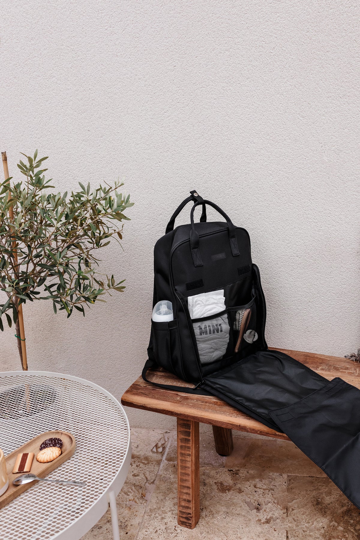 Quilted Backpack 41x30 cm Black Tineo