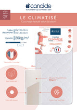Multi-season Breathable Bed Mattress 60X120cm (12cm Thickness) Candide