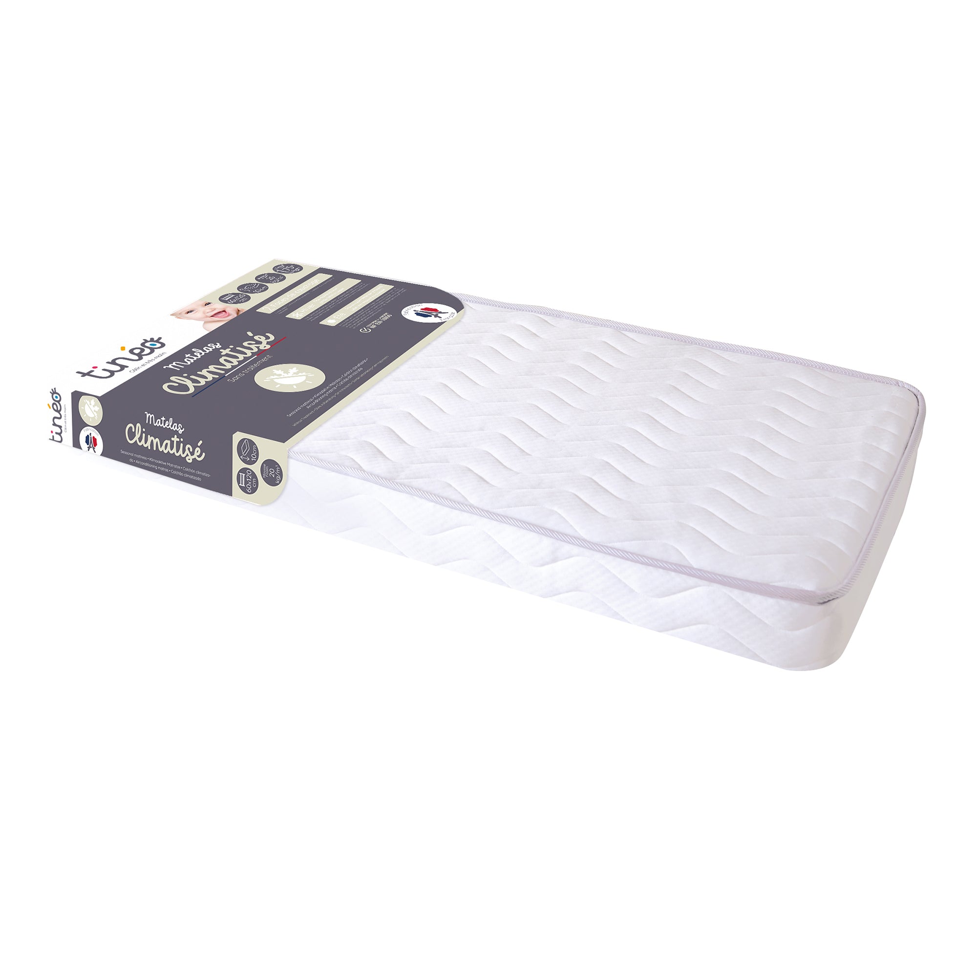 Saltea pentru copii Multi-Sezon 60X120X10cm Tineo