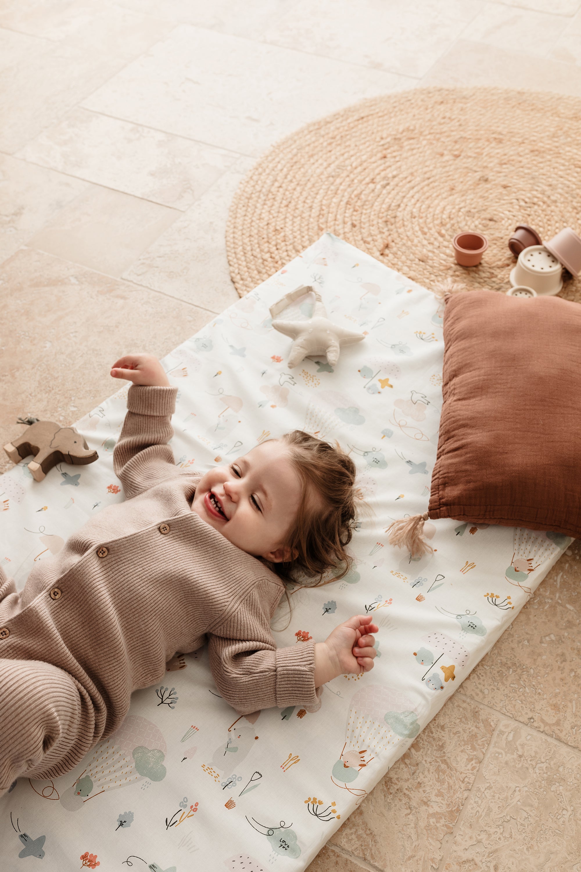 Saltea de voiaj pentru bebelusi 60x120 cm – Baloane de Tineo
