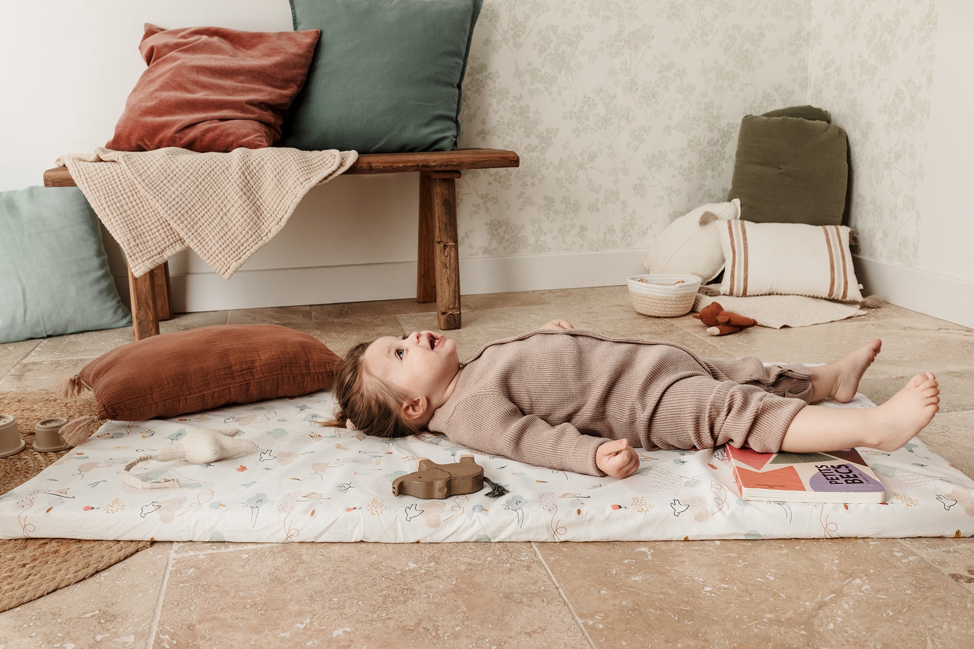 Saltea de voiaj pentru bebelusi 60x120 cm – Baloane de Tineo