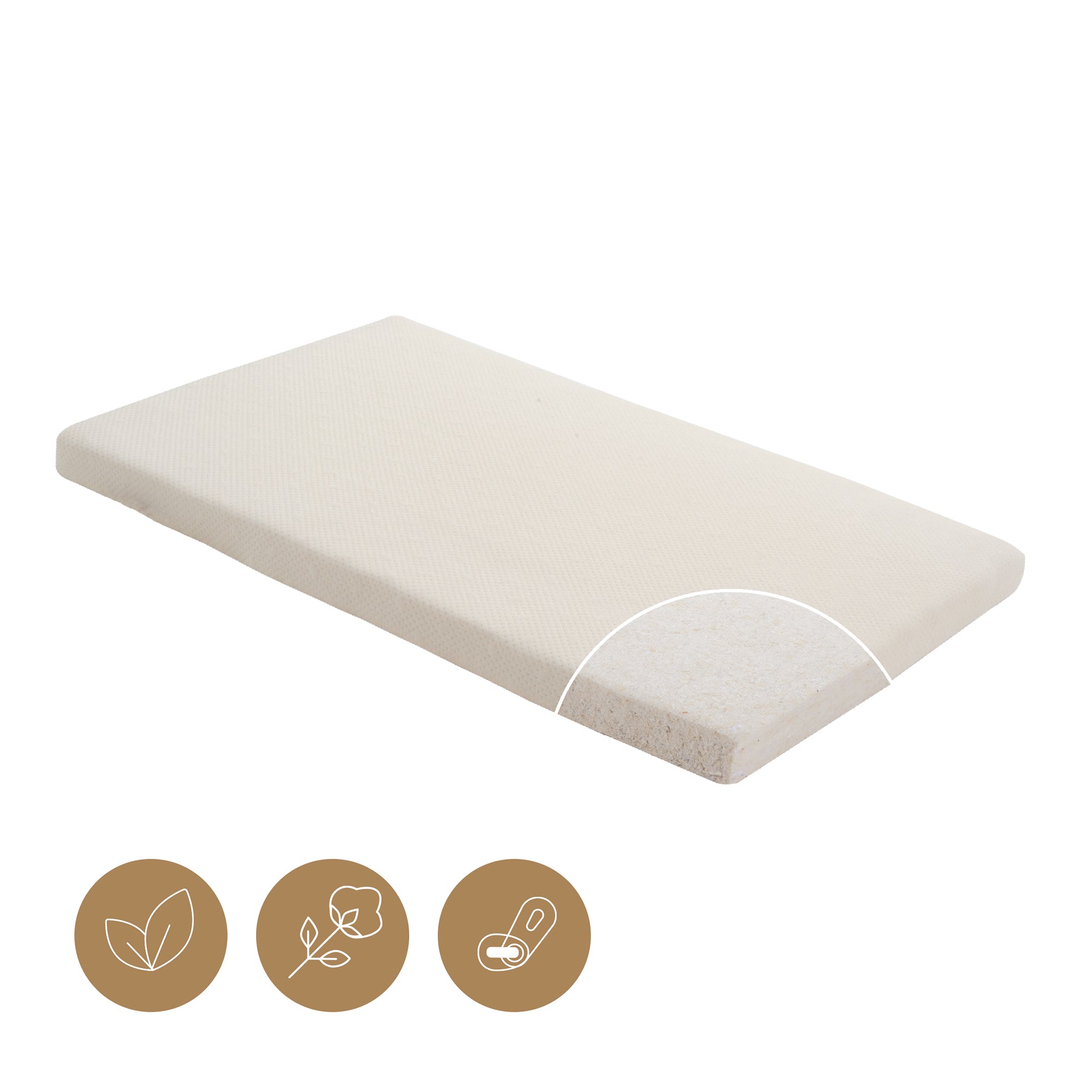 Organic Crib Mattress Next to me 50x83cm (5cm thick) Candide