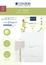 Zen Mattress with Bamboo Cover for Bed 60X120Cm (11Cm Thickness) Candide