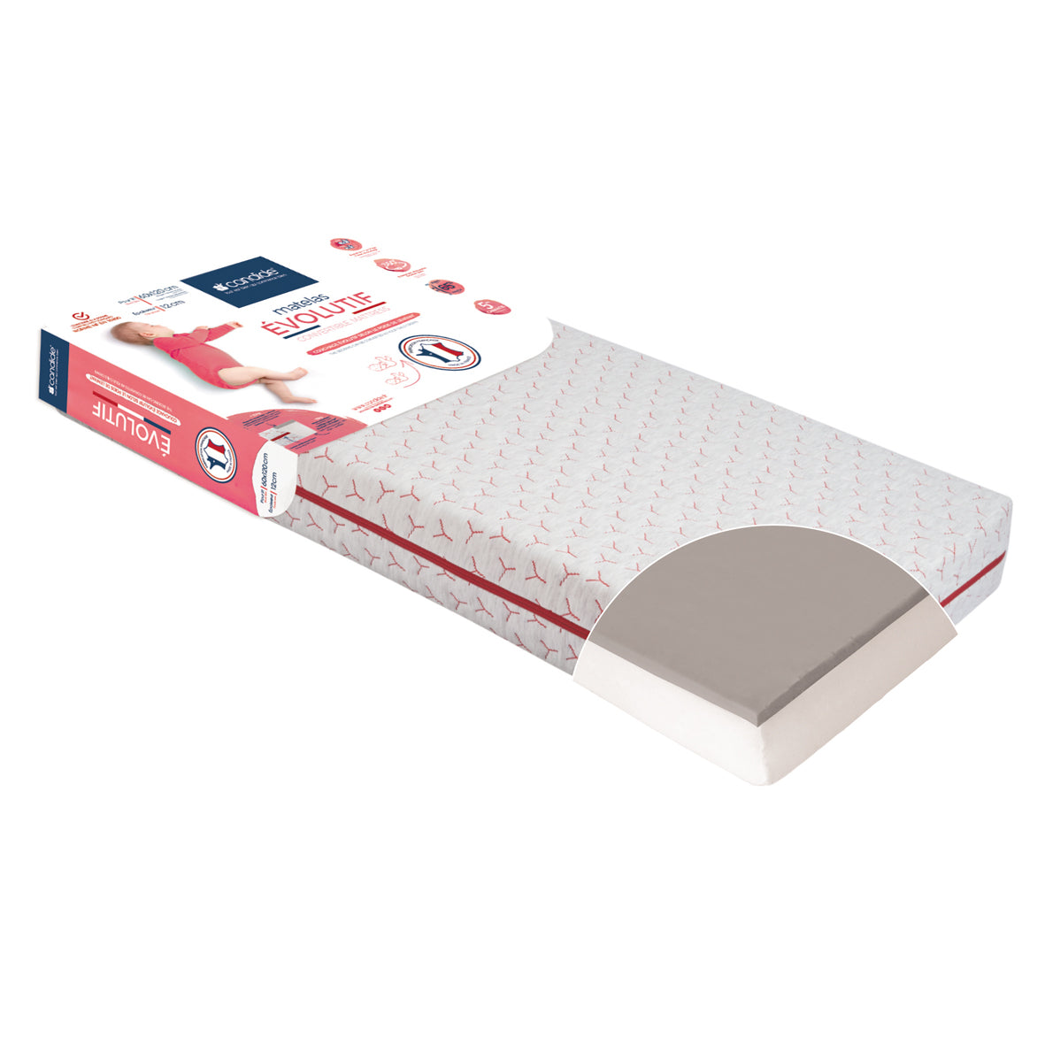 Baby Growth Mattress 60X120cm (12cm Thickness) Candide