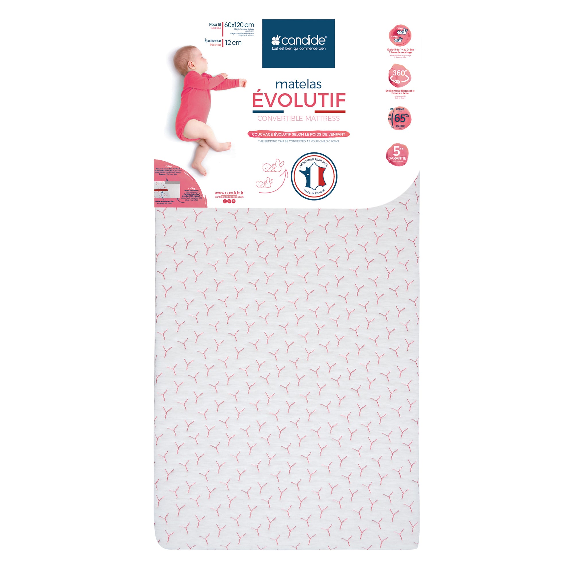 Baby Growth Mattress 60X120cm (12cm Thickness) Candide