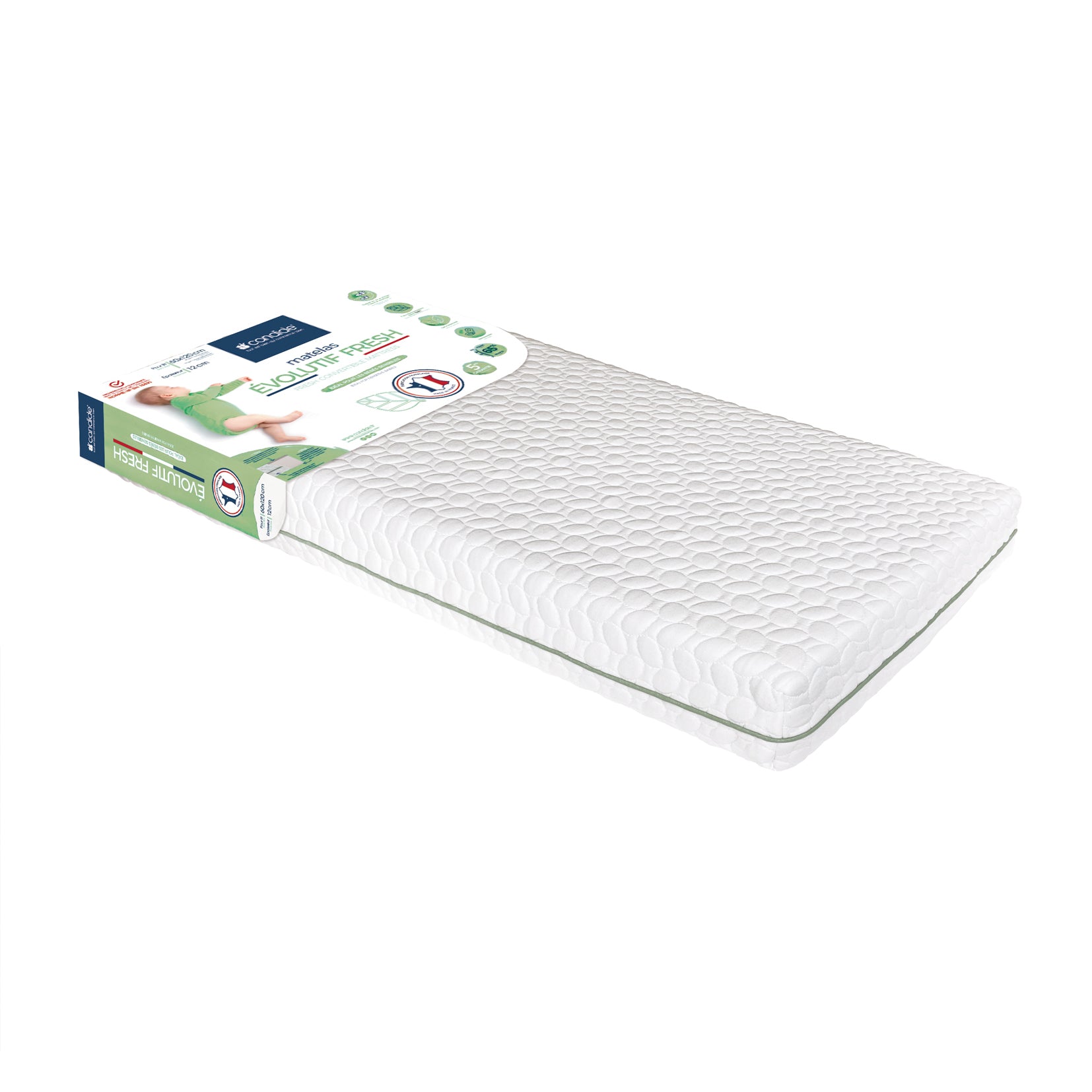 Saltea Baby Growth Fresh 60X120cm (12cm Grosime) Candide