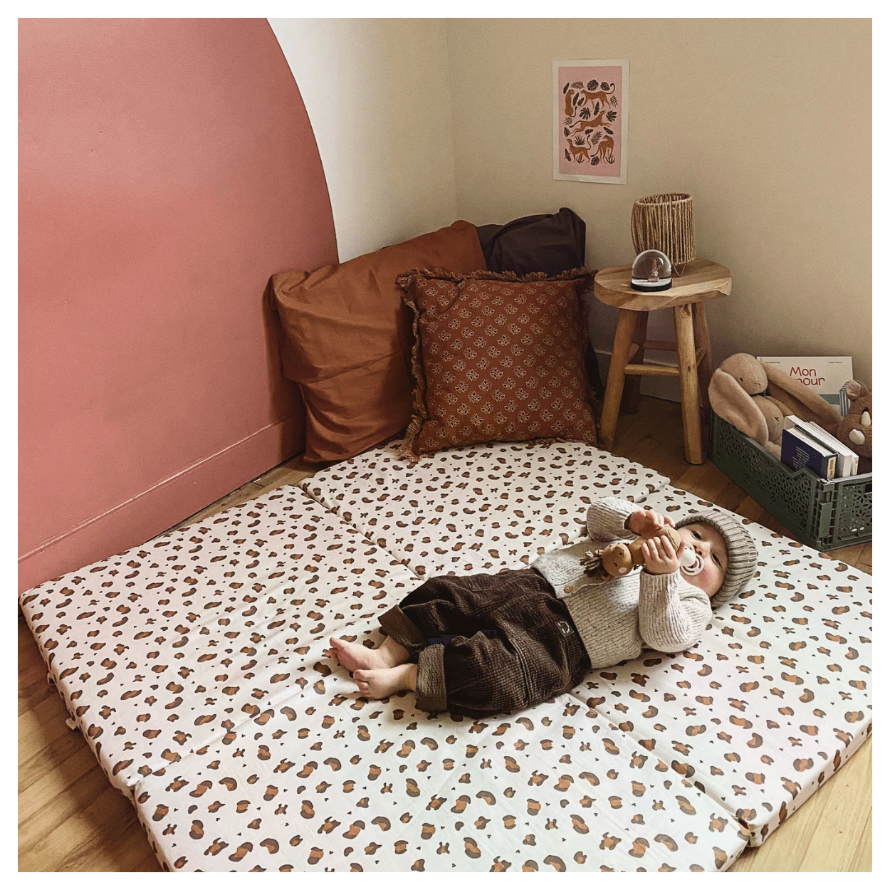 Smart Mat 3in1 - Play Mat, Removable Mattress and Barbaron Leopard Tineo