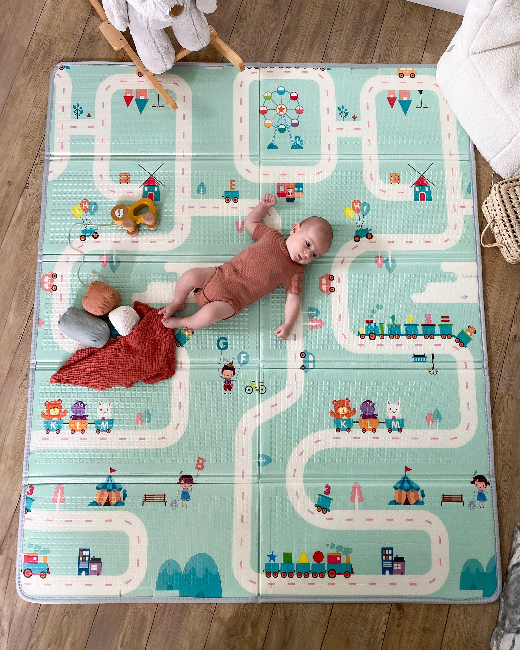 Tineo Car and Animal Play Mat