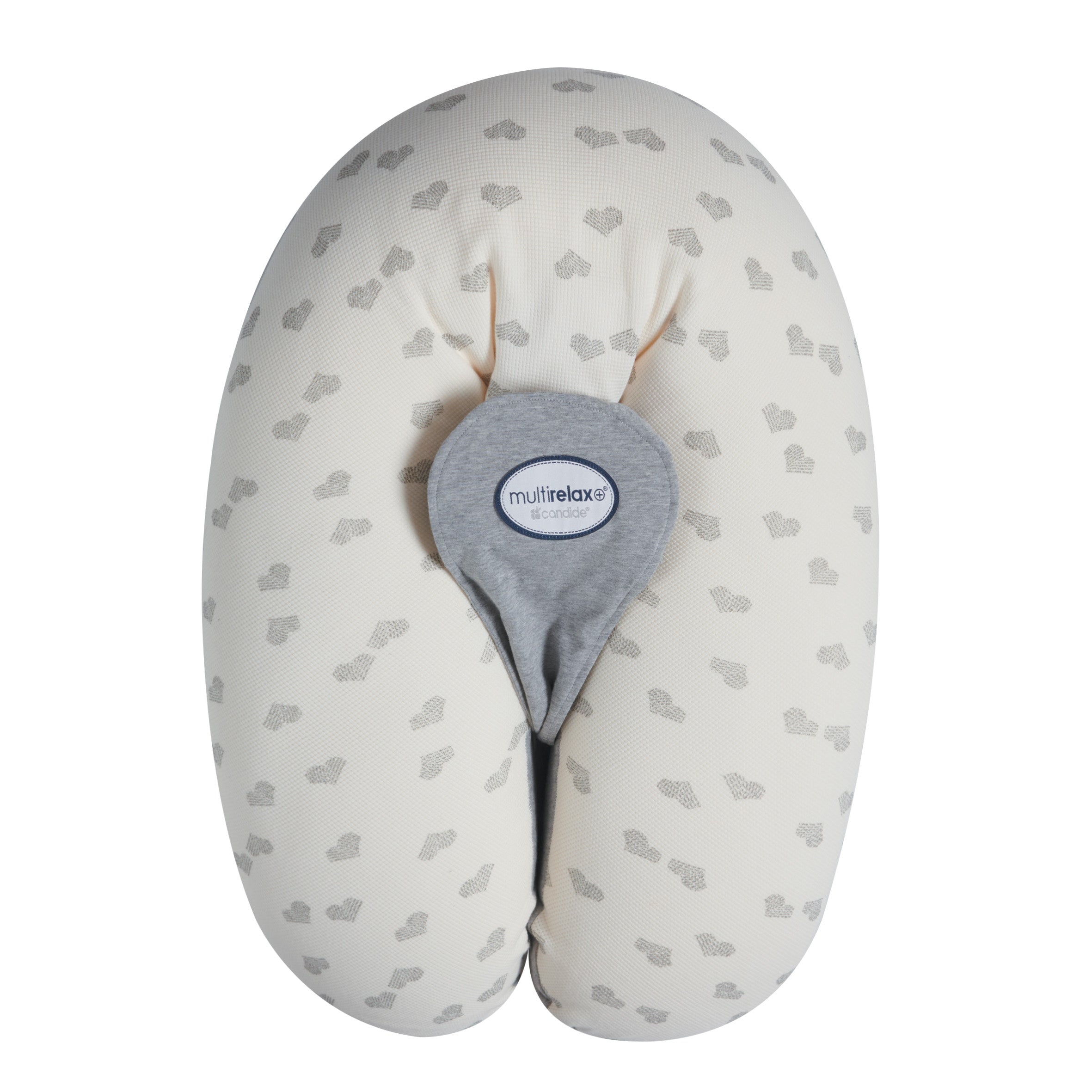 Perna de Maternitate si Alaptare Multirelax 3in1 Grey Hearts Candide