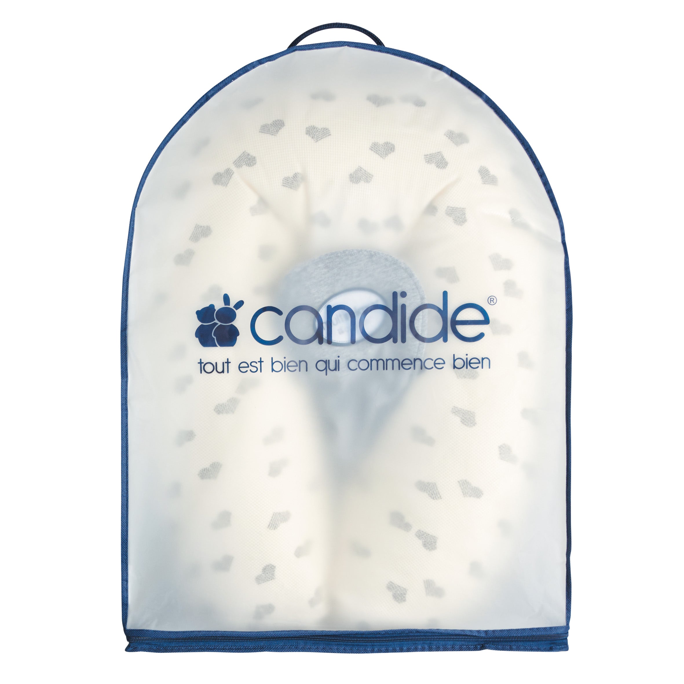 Perna de Maternitate si Alaptare Multirelax 3in1 Grey Hearts Candide