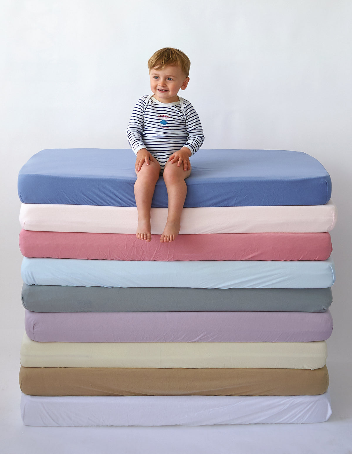Fitted Sheet Sky Blue 60X120Cm Candide