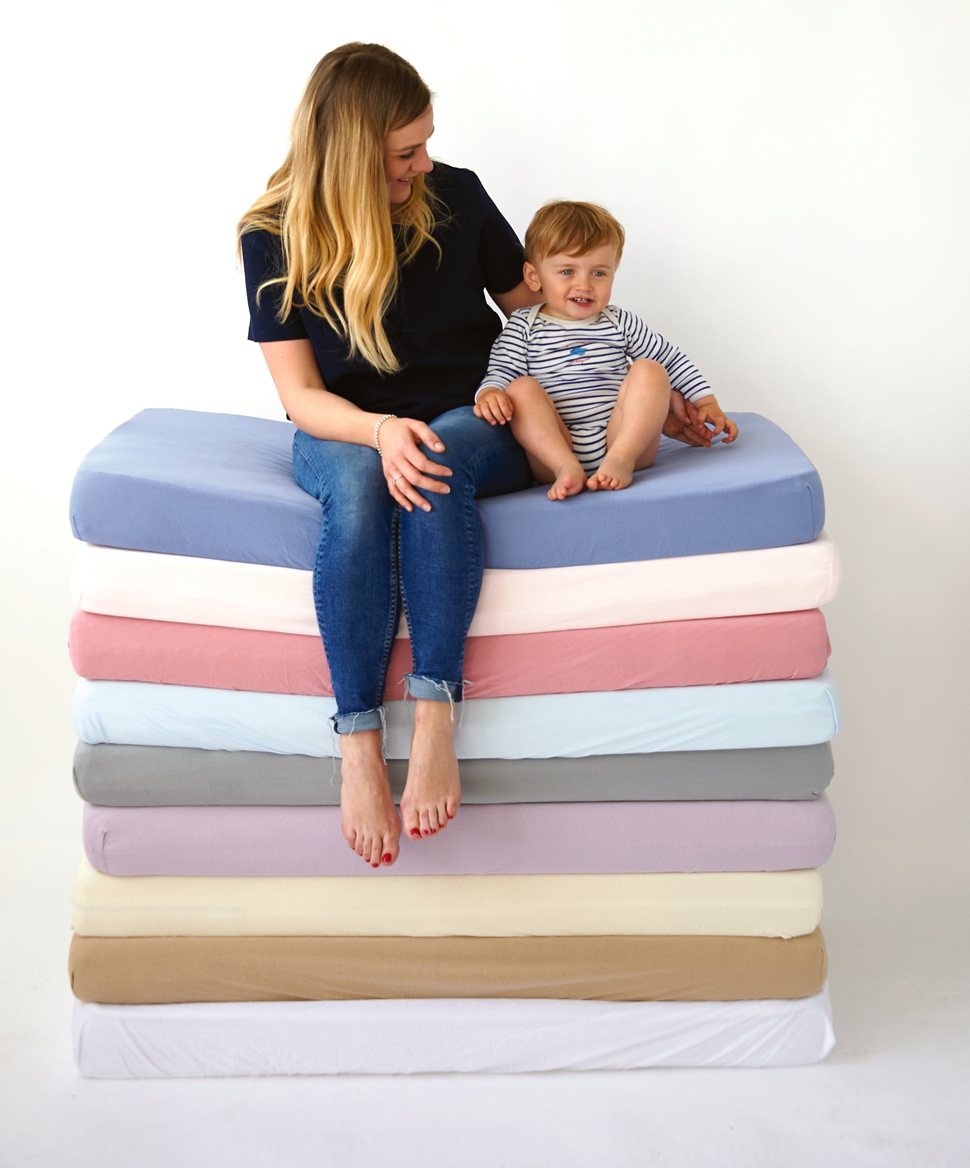 Fitted Sheet Sky Blue 60X120Cm Candide