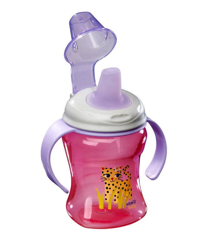 Чаша за лесно отпиване с подвижни дръжки 260 мл. Лилава Vital Baby