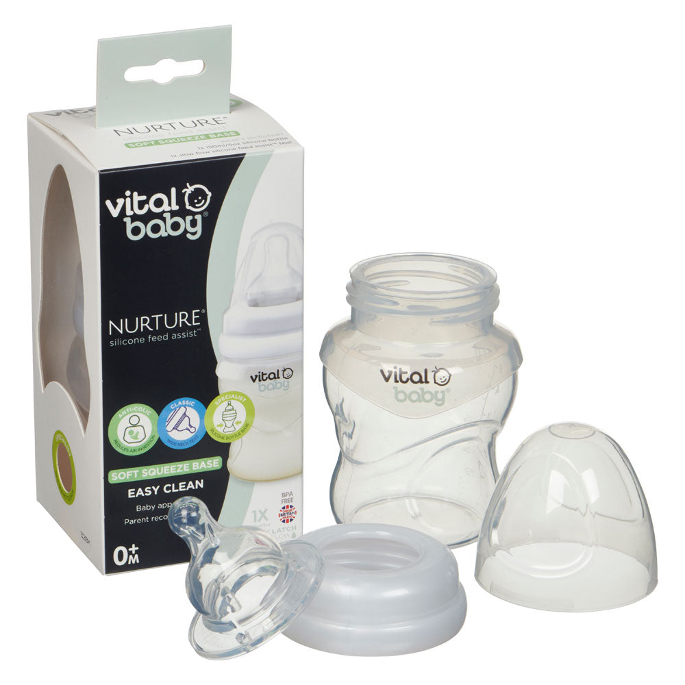 Silicone feeding bottle Anti-Colic 150 ml. 0+ Vital Baby