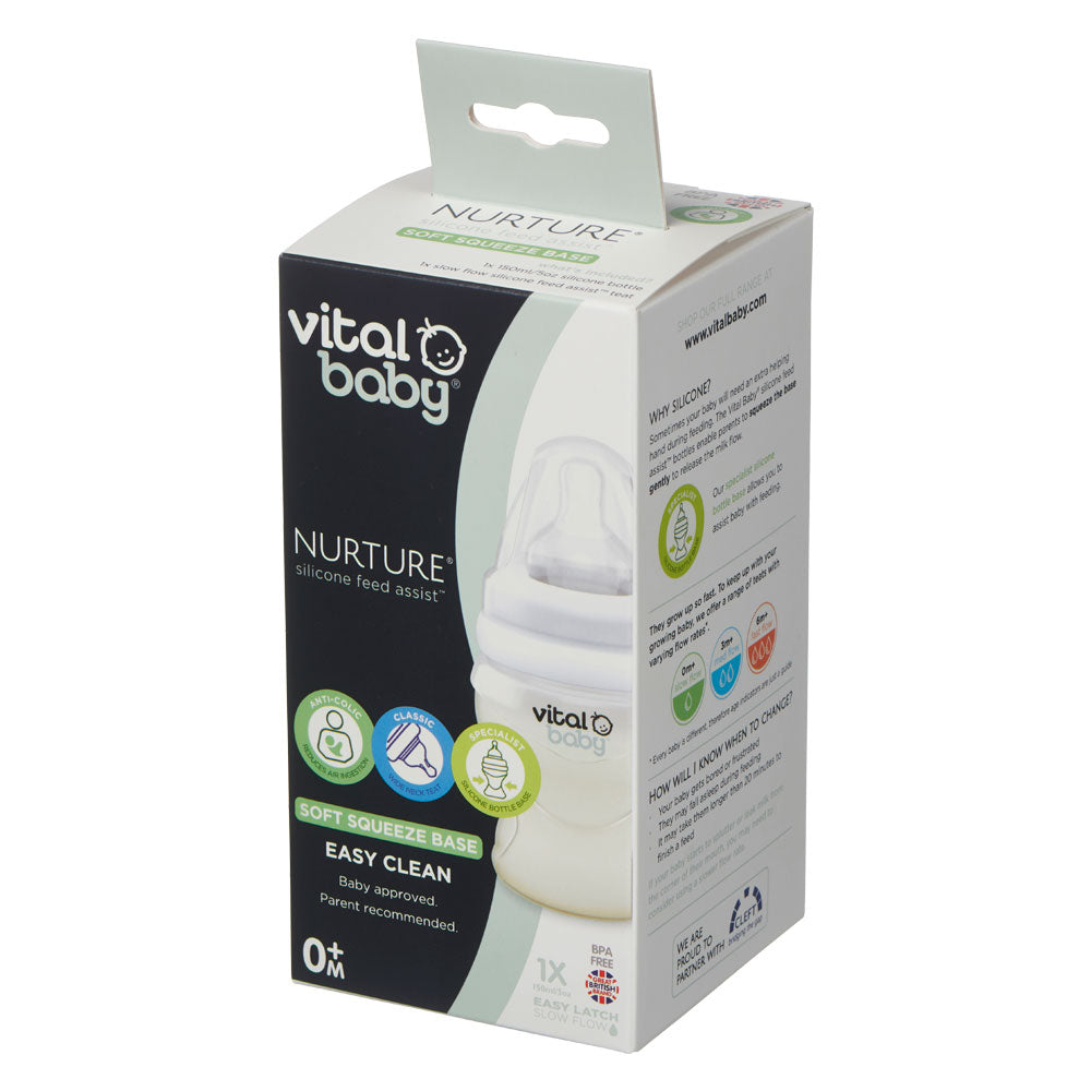 Biberon din silicon Anti-Colic 150 ml. 0+ Vital Baby