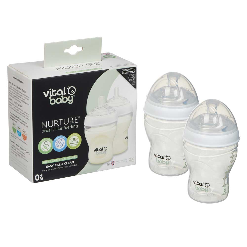 Biberoane anti-colici 240 ml. 0+ Vital Baby