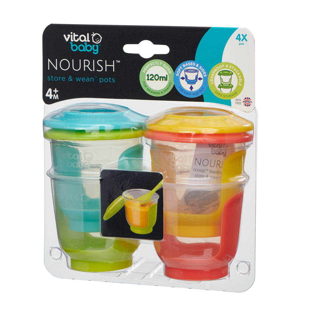Food containers 120ml. Vital Baby