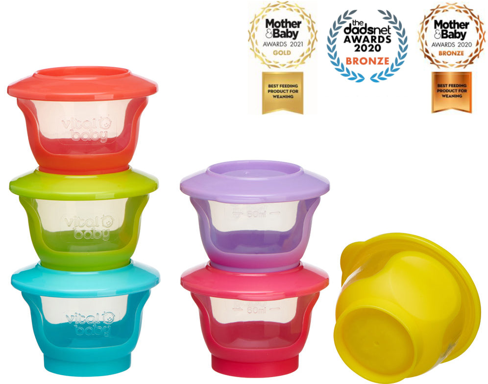 Food containers 120ml. Vital Baby