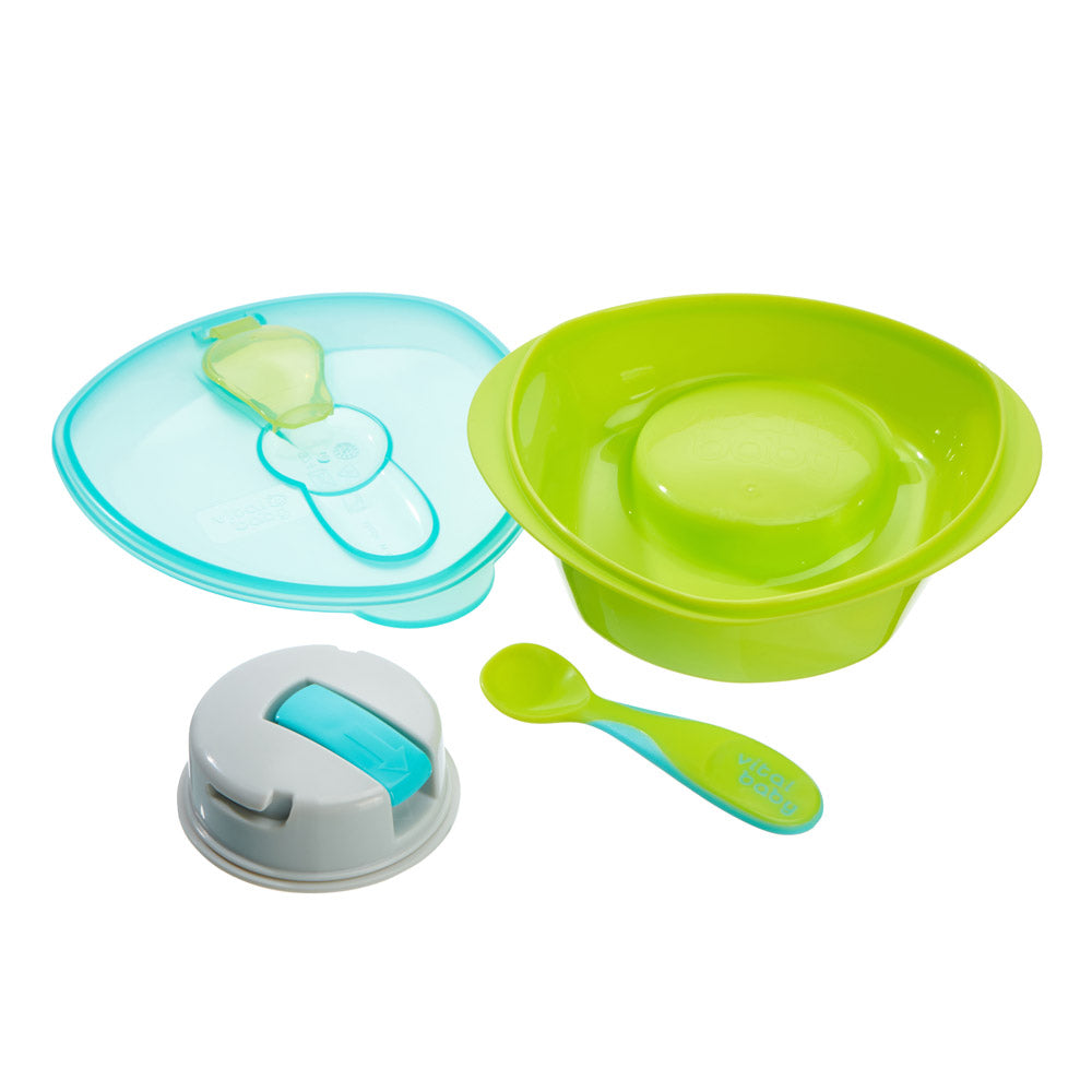 Bol de hrănire cu vid verde Vital Baby