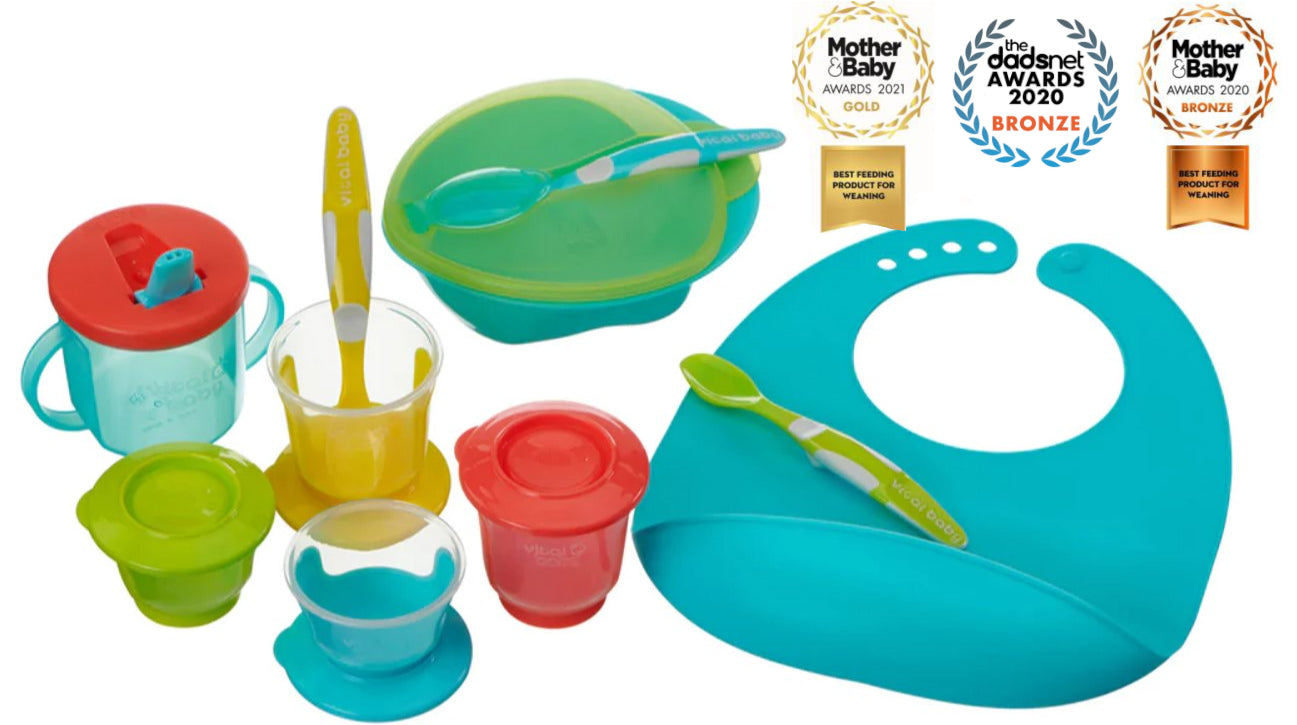 Стартов комплект за хранене зелен Vital Baby