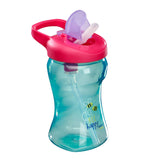 Sticla rezistenta la varsare cu paie 12m+ 340ml. albastru Vital Baby