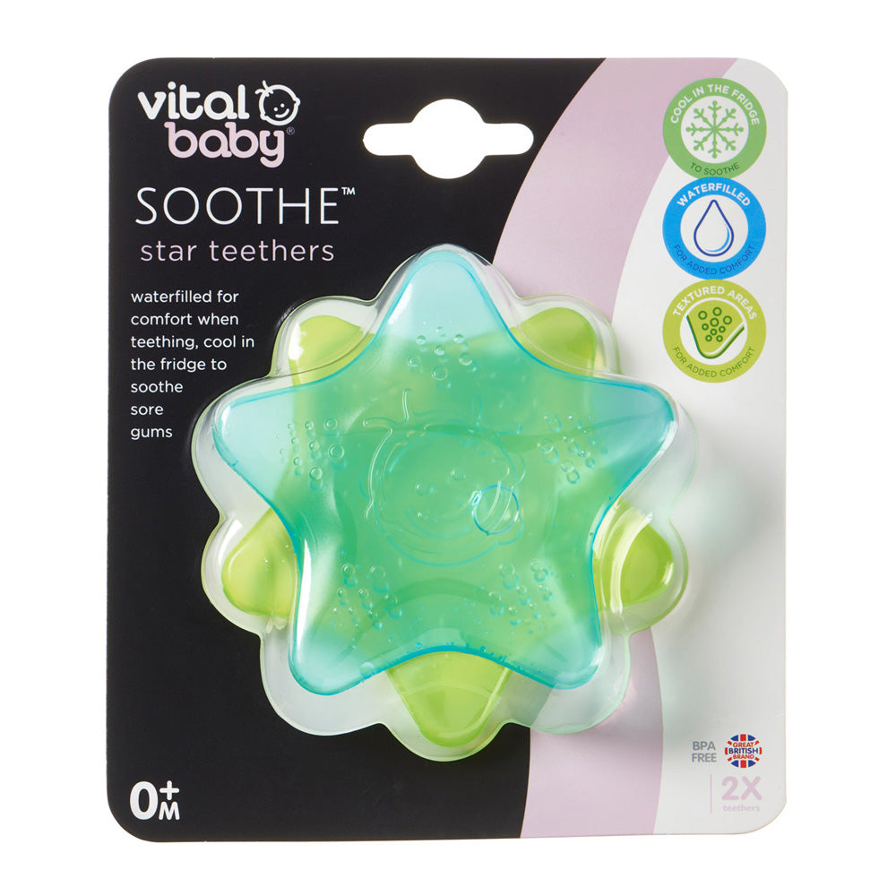 Успокояващи гризалки с охлаждащ ефект звезди Vital Baby