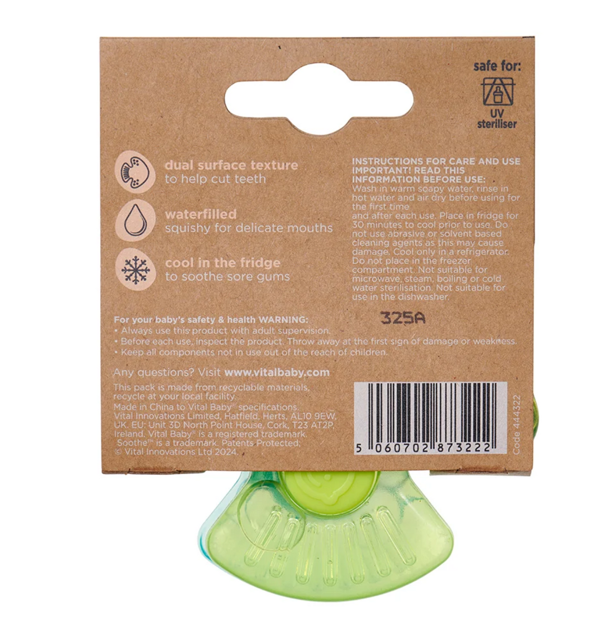 Dispozitive de dintire linistitoare cu efect racoritor Vital Baby fish