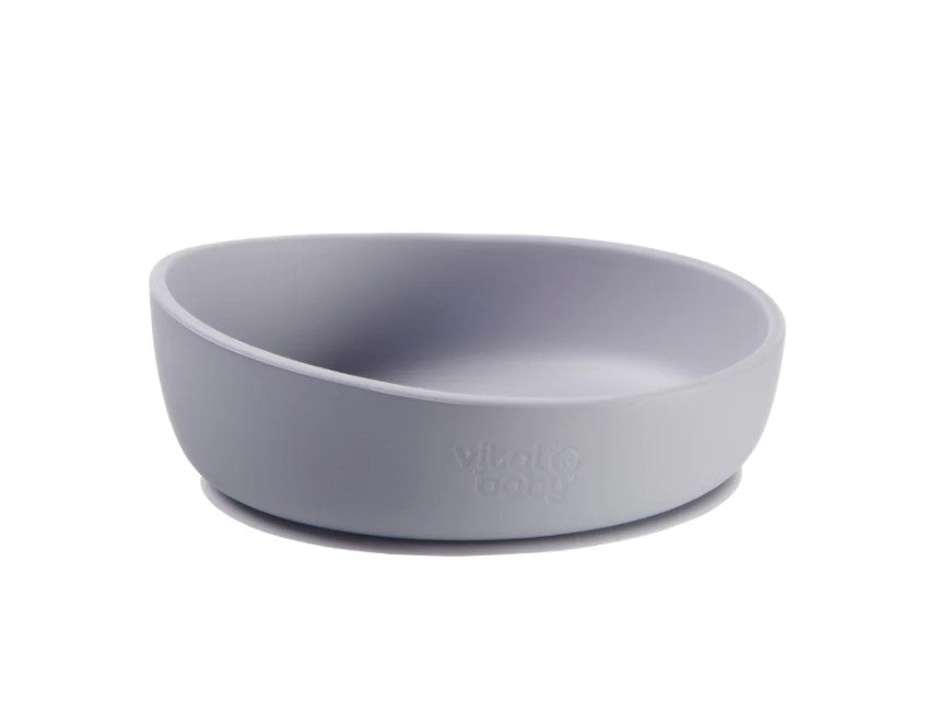 Set Bol din Silicon Cu Aspirator Si Lingura Violet Vital Baby