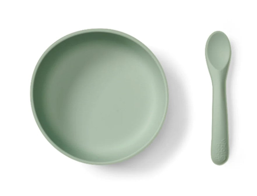 Set cu vacuum si lingura din silicon Mint Vital Baby