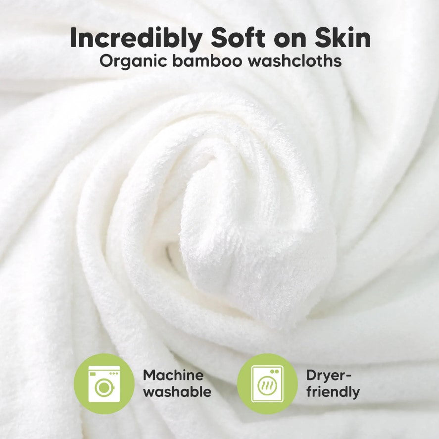 Organic Bamboo Towels 6 pcs White KeaBabies