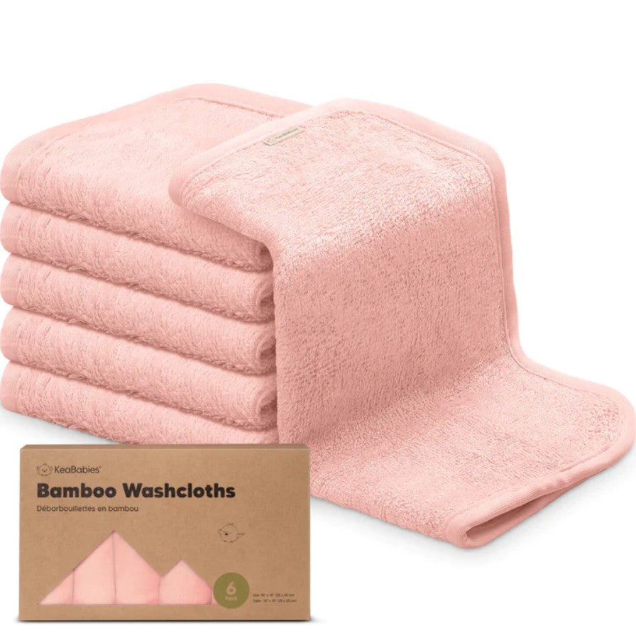 Organic Bamboo Towels 6 pcs Pink KeaBabies