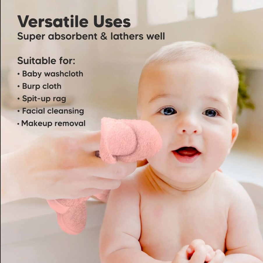 Prosoape din bambus organic 6 buc Pink KeaBabies