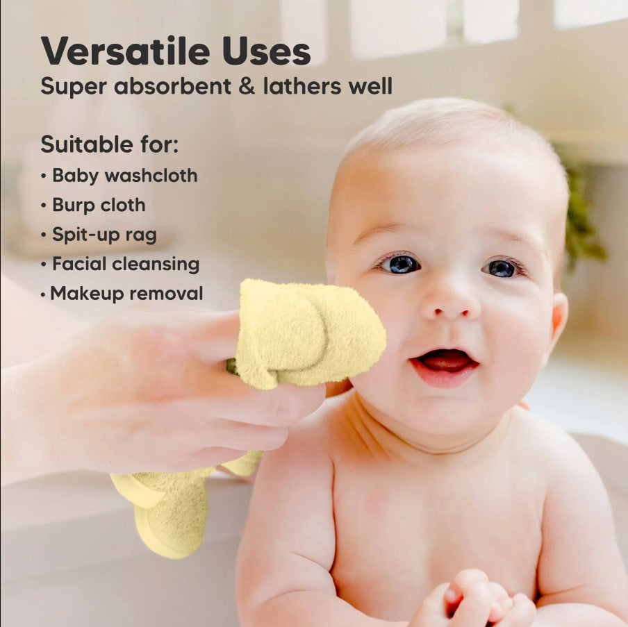 Prosoape din bambus organic 6 buc Yellow KeaBabies