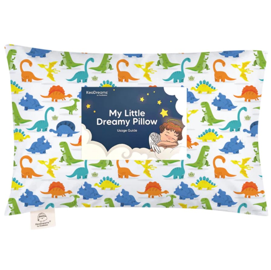 Children's Ergonomic Pillow 33x46cm White Dinosaurs KeaBabies