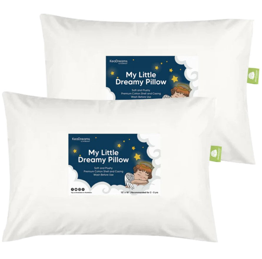 Children's Ergonomic Pillow 33X46cm White 2pcs Keababies