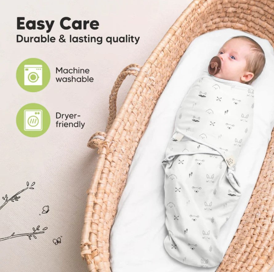 Антистрес Пелени За Повиване Organic 0-3 месеца 3бр Горски Животни KeaBabies