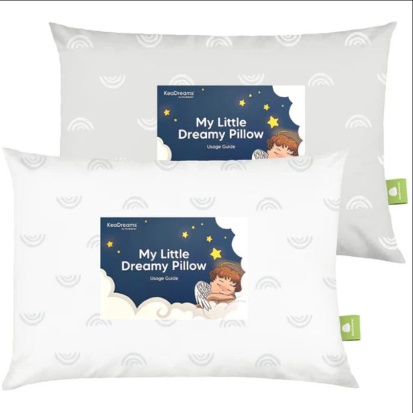 Children's Ergonomic Pillow 33x46cm White/Gray 2pcs KeaBabies