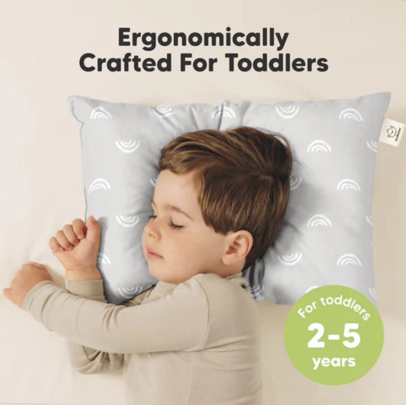 Children's Ergonomic Pillow 33x46cm White/Gray 2pcs KeaBabies