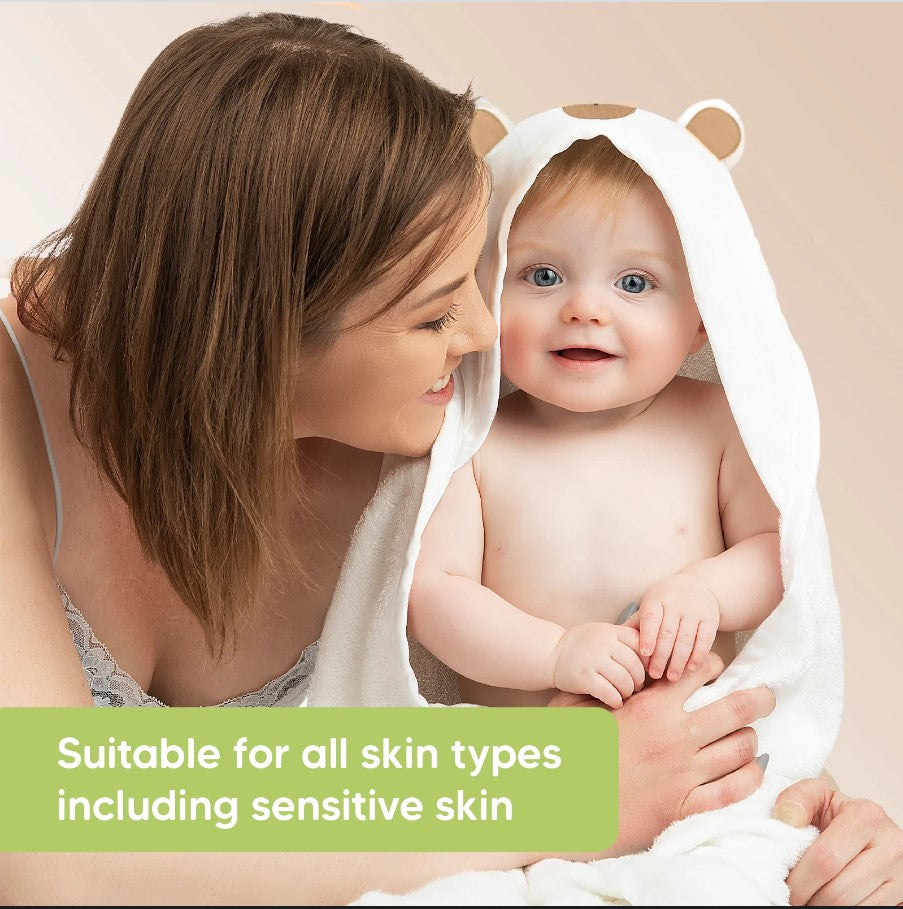 Baby Hooded Towel Made of Organic Bamboo Brown Bear KeaBabies
